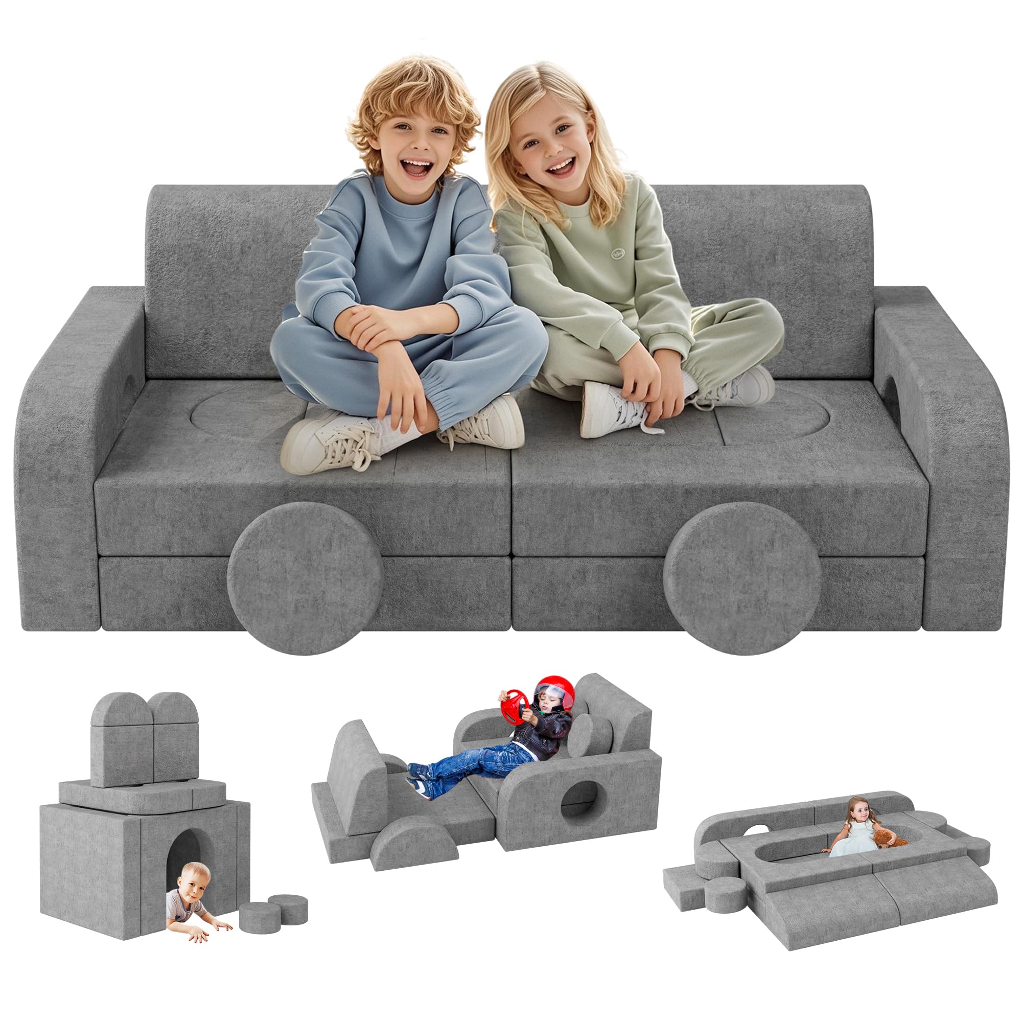 Amazon.com: Betterhood 14pcs Modular Kids Play Couch, 1000+DIY